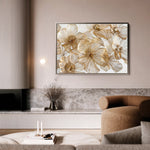 Floral 608 Canvas Art 60 x 40 cm / Black
