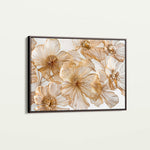 Floral 608 Canvas Art 60 x 40 cm / Black