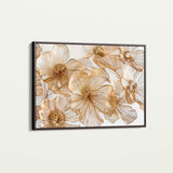 Floral 608 Canvas Art 60 x 40 cm / Black