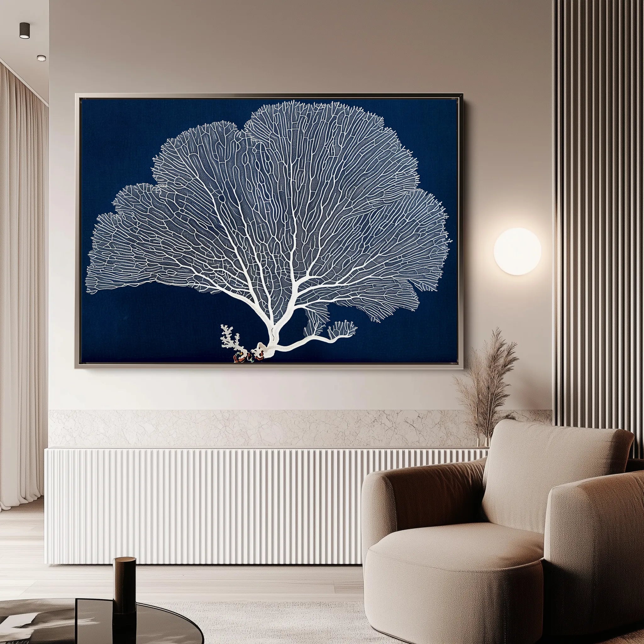 Floral 609 Canvas Art 60 x 40 cm / Black