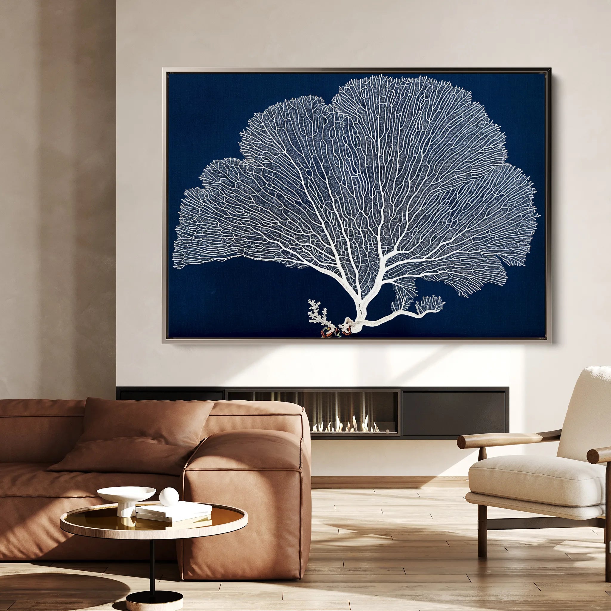 Floral 609 Canvas Art 60 x 40 cm / Black