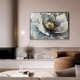 Floral 610 Canvas Art 60 x 40 cm / Black