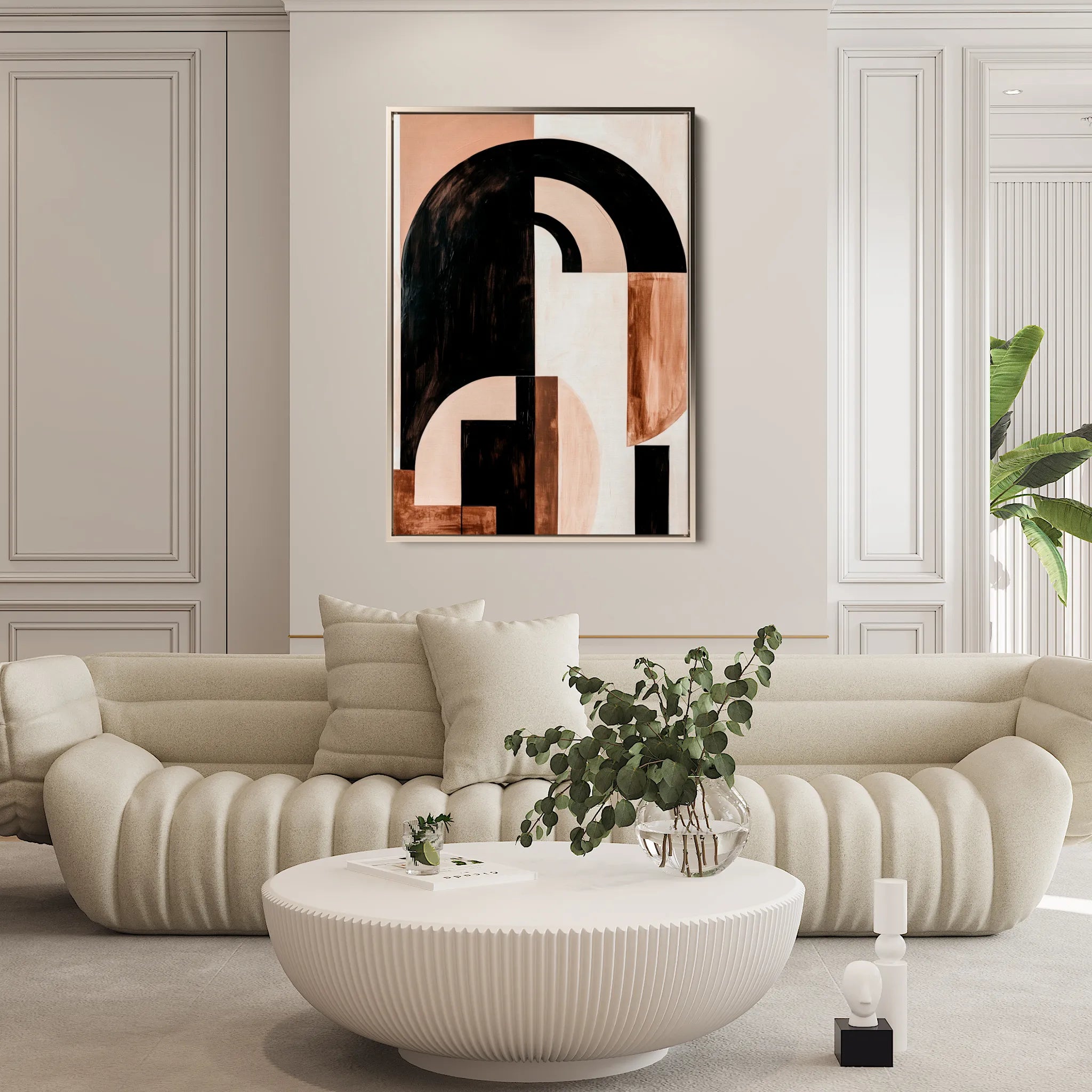 Abstract 611 Canvas Art 60 x 40 cm / Black