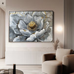 Floral 611 Canvas Art 60 x 40 cm / Black