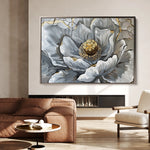 Floral 611 Canvas Art 60 x 40 cm / Black