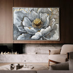 Floral 611 Canvas Art 60 x 40 cm / Black
