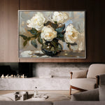 Floral 612 Canvas Art 60 x 40 cm / Black