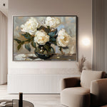 Floral 612 Canvas Art 60 x 40 cm / Black