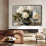 Floral 612 Canvas Art 60 x 40 cm / Black