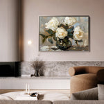 Floral 612 Canvas Art 60 x 40 cm / Black