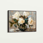 Floral 612 Canvas Art 60 x 40 cm / Black