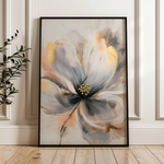 Floral 613 Canvas Art 60 x 40 cm / Black