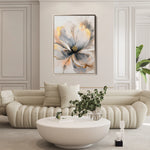 Floral 613 Canvas Art 60 x 40 cm / Black