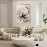 Floral 613 Canvas Art 60 x 40 cm / Black