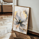 Floral 613 Canvas Art 60 x 40 cm / Black