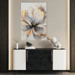 Floral 613 Canvas Art 60 x 40 cm / Black