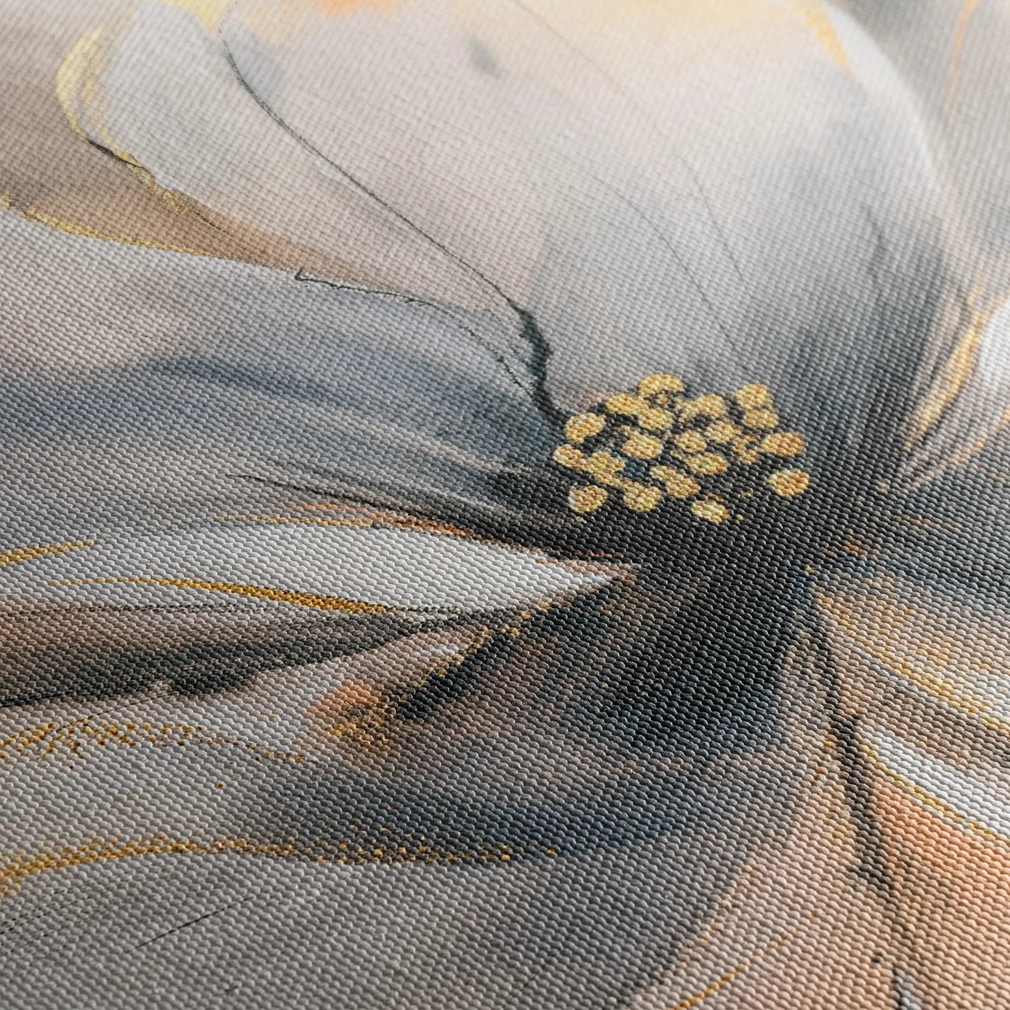 Floral 613 Canvas Art 60 x 40 cm / Black