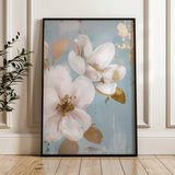 Floral 614 Canvas Art 60 x 40 cm / Black