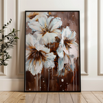 Floral 615 Canvas Art 60 x 40 cm / Black