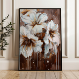 Floral 615 Canvas Art 60 x 40 cm / Black