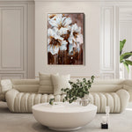 Floral 615 Canvas Art 60 x 40 cm / Black