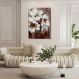 Floral 615 Canvas Art 60 x 40 cm / Black