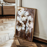 Floral 615 Canvas Art 60 x 40 cm / Black