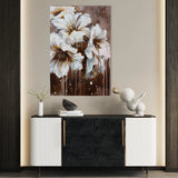 Floral 615 Canvas Art 60 x 40 cm / Black
