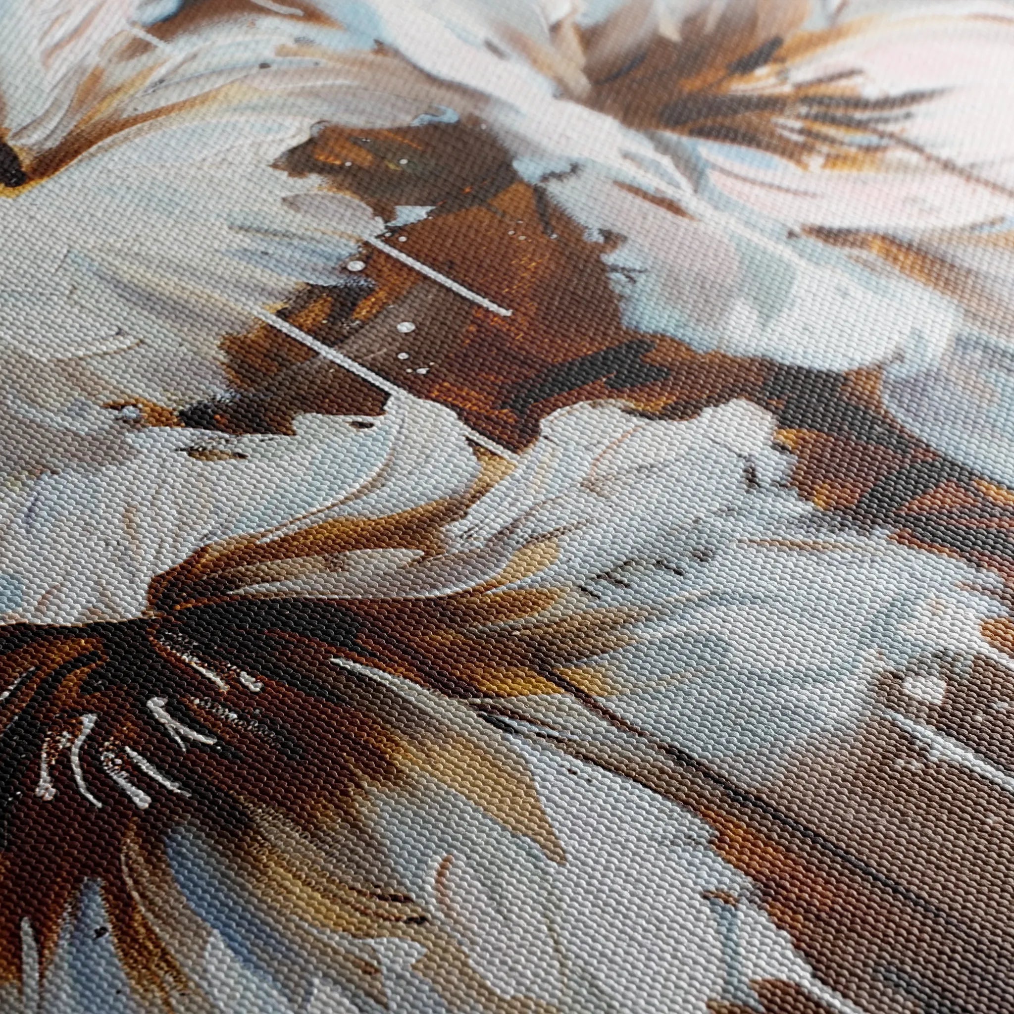 Floral 615 Canvas Art 60 x 40 cm / Black