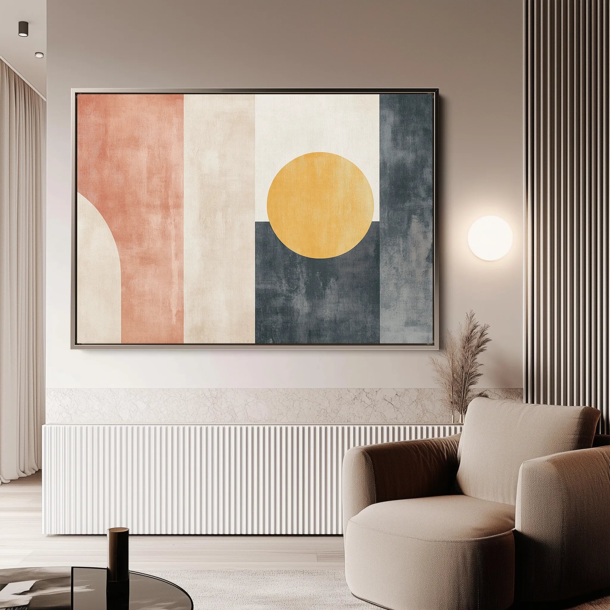 Abstract 616 Canvas Art 60 x 40 cm / Black