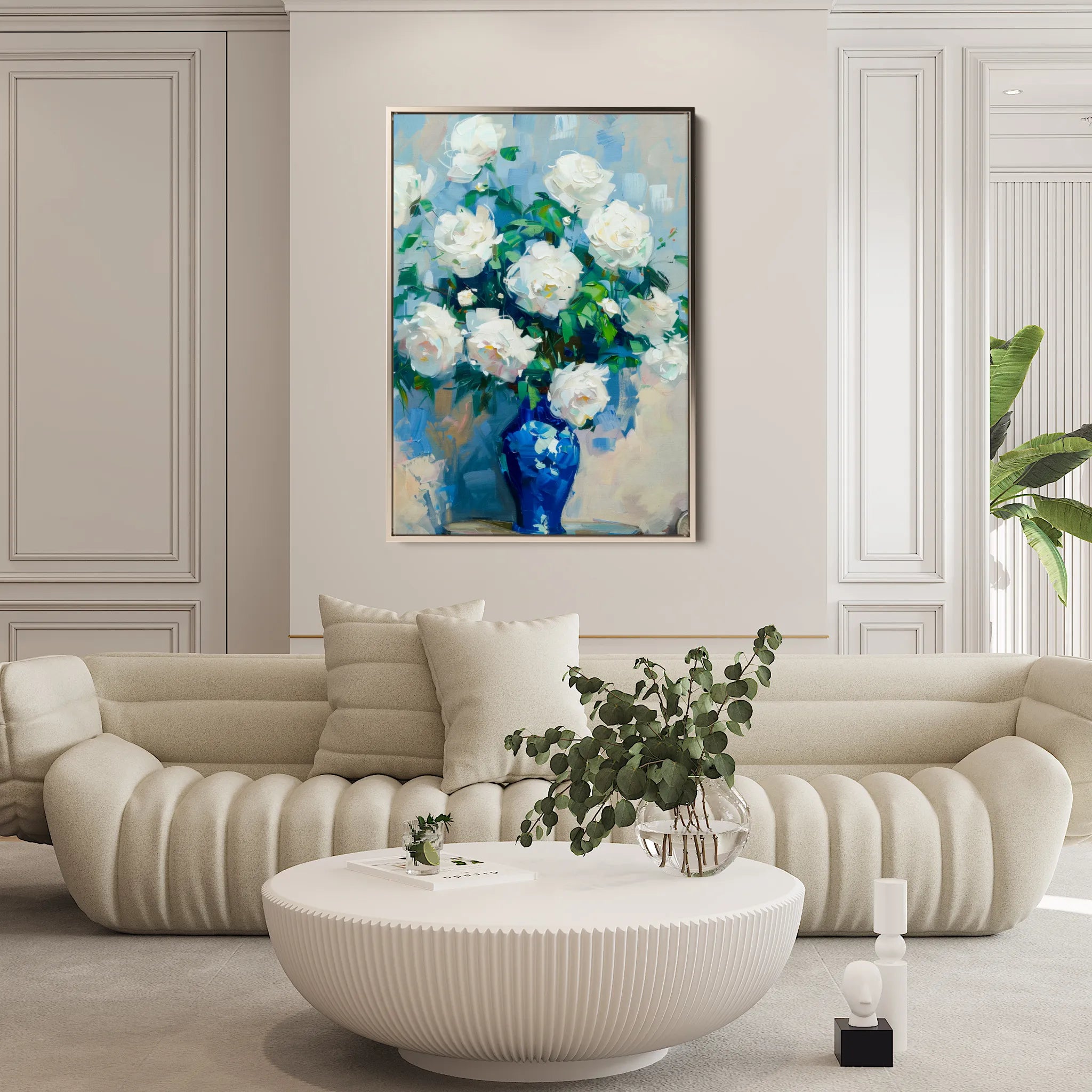 Floral 616 Canvas Art 60 x 40 cm / Black