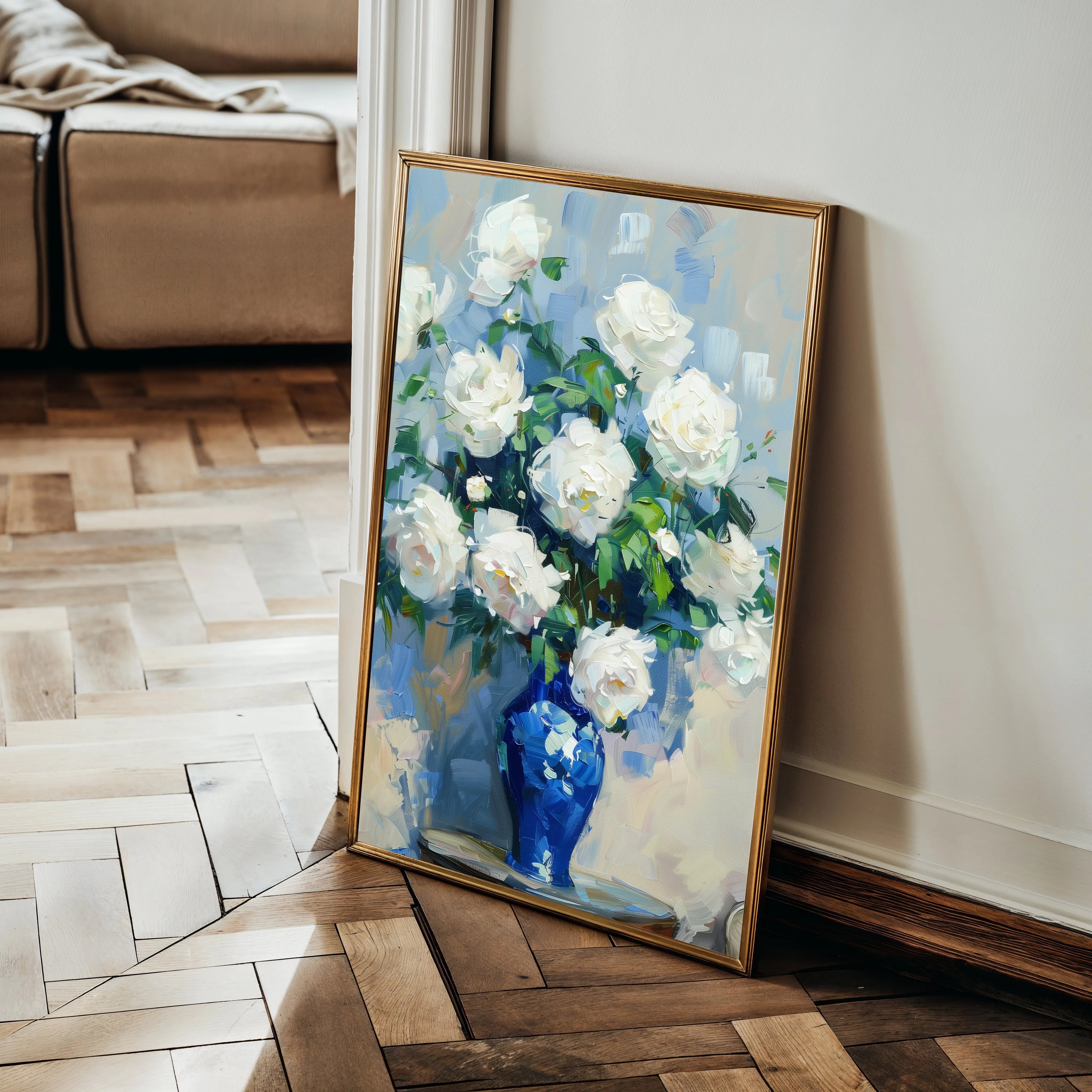 Floral 616 Canvas Art 60 x 40 cm / Black