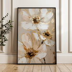 Floral 617 Canvas Art 60 x 40 cm / Black