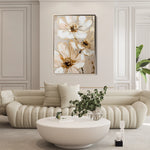 Floral 617 Canvas Art 60 x 40 cm / Black