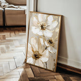 Floral 617 Canvas Art 60 x 40 cm / Black