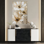 Floral 617 Canvas Art 60 x 40 cm / Black