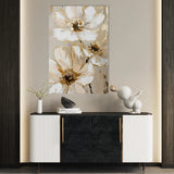 Floral 617 Canvas Art 60 x 40 cm / Black