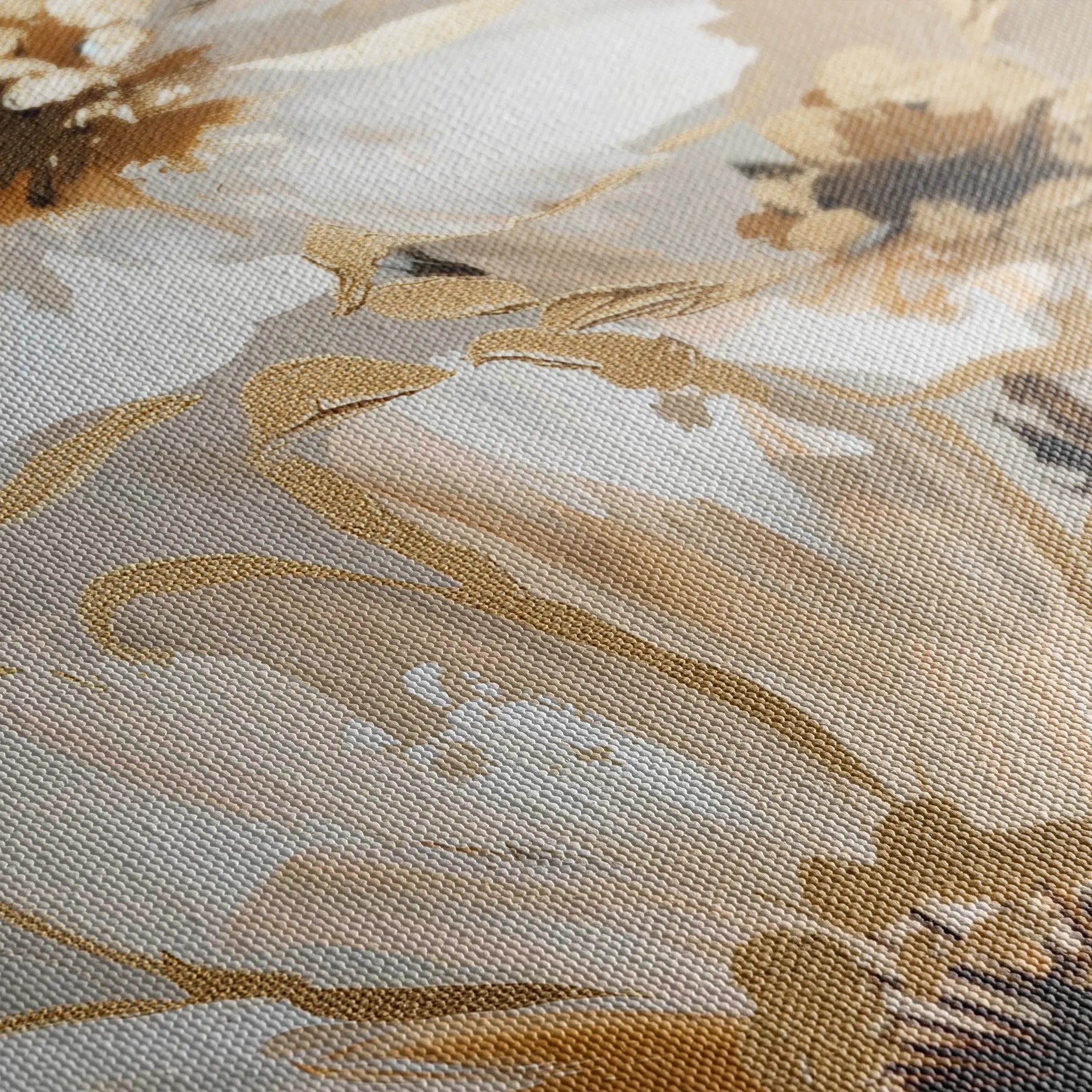 Floral 617 Canvas Art 60 x 40 cm / Black