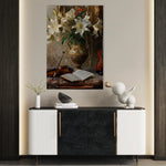 Floral 618 Canvas Art 60 x 40 cm / Black