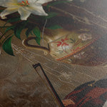 Floral 618 Canvas Art 60 x 40 cm / Black