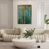 Floral 619 Canvas Art 60 x 40 cm / Black