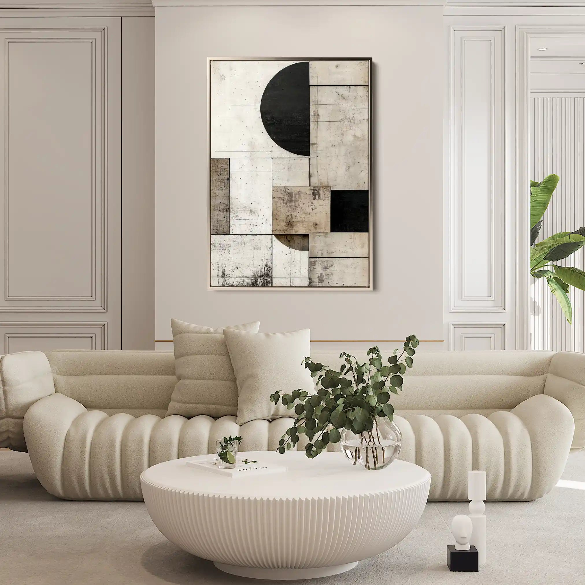 Abstract 620 Canvas Art 60 x 40 cm / Black