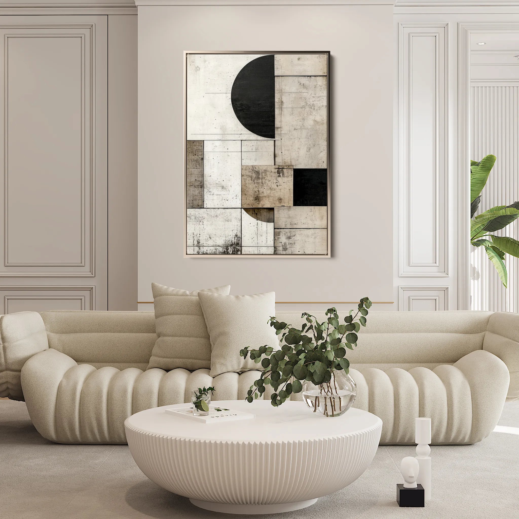 Abstract 620 Canvas Art 60 x 40 cm / Black