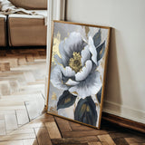 Floral 621 Canvas Art 60 x 40 cm / Black