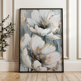 Floral 623 Canvas Art 60 x 40 cm / Black