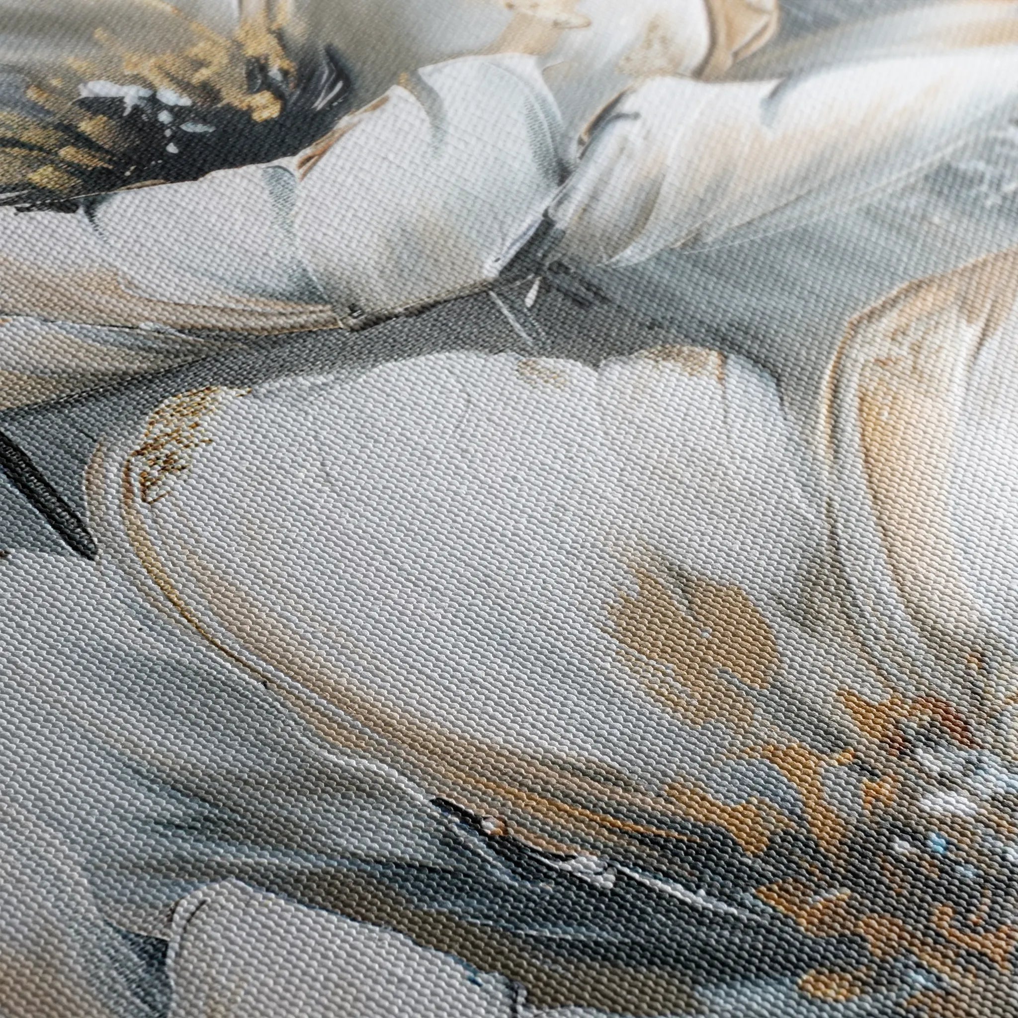 Floral 623 Canvas Art 60 x 40 cm / Black