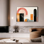 Abstract 624 Canvas Art 60 x 40 cm / Black