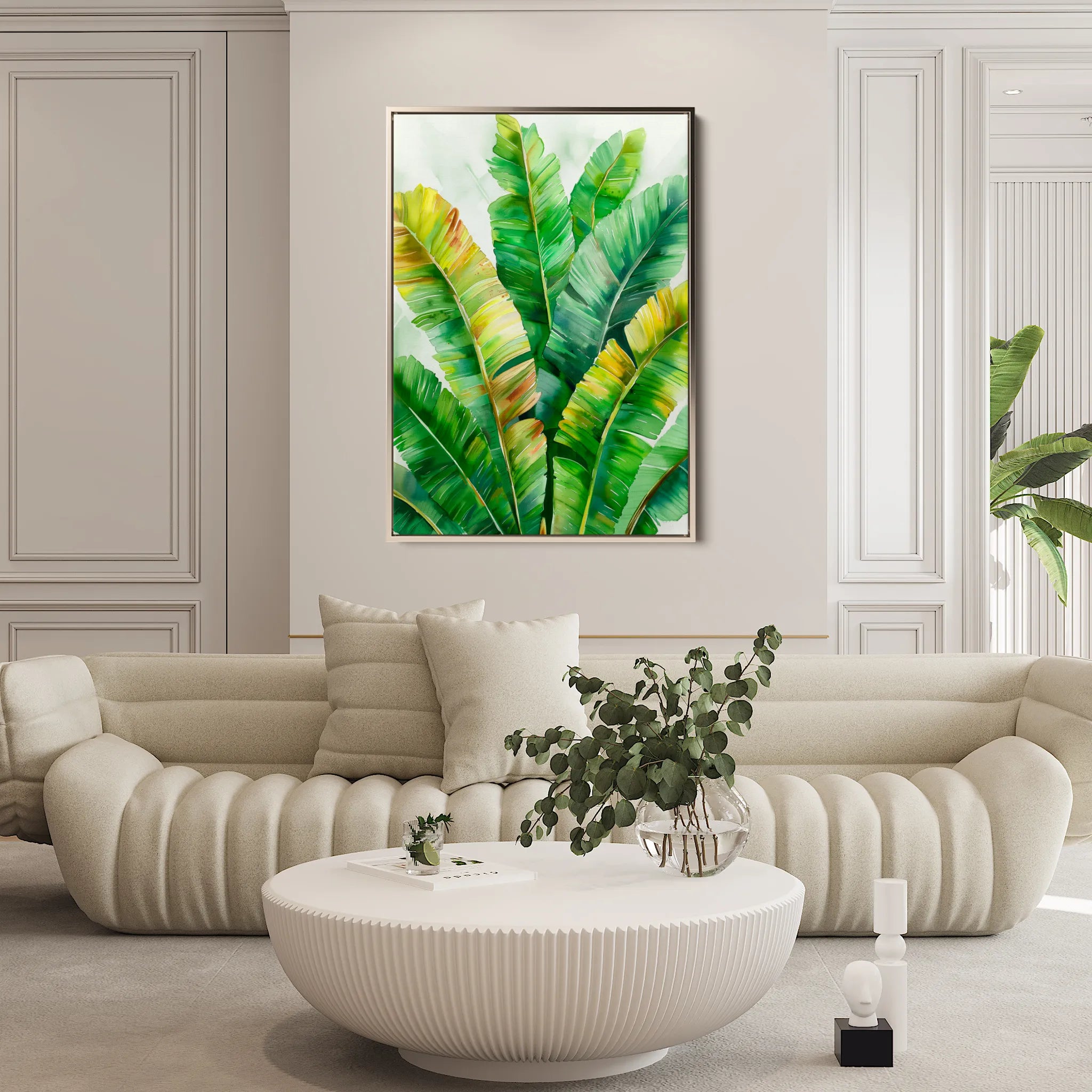 Floral 624 Canvas Art 60 x 40 cm / Black