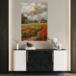 Floral 625 Canvas Art 60 x 40 cm / Black