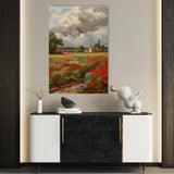 Floral 625 Canvas Art 60 x 40 cm / Black